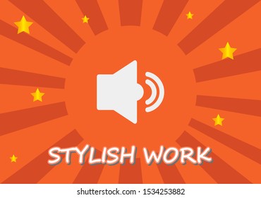Vector icon loudspeaker 10 EPS . Lorem Ipsum Illustration design