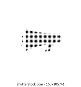   vector icon loudspeaker  in halftone