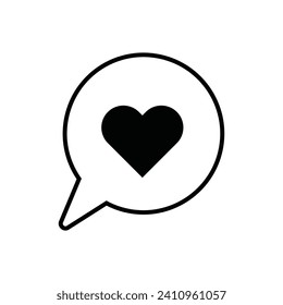 Vector icon for love chat at the valentine's day