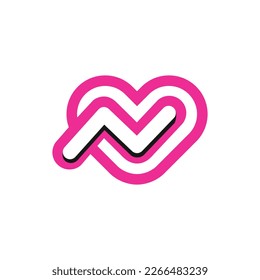 The vector icon is the loving N. Graceful.