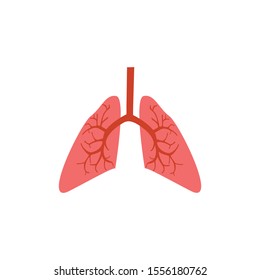 Vector icon of a lung. Symbols of human organs can be used for graphic and web design