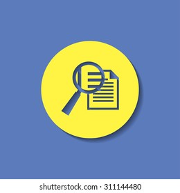 vector icon of lupe document 