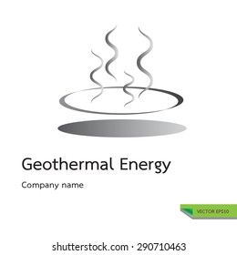 vector icon made from geothermal symbols. geothermal energy logo design concept.