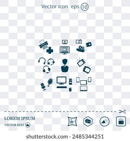 Vector icon made on a Light background