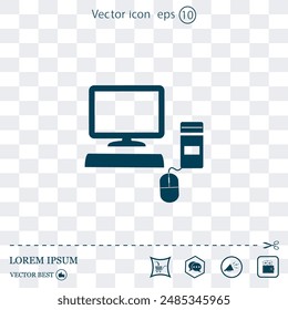 Vektorgrafik-Symbol auf einem hellen Hintergrund