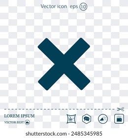 Vektorgrafik-Symbol auf einem hellen Hintergrund