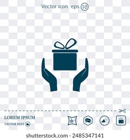 Vector icon made on a Light background