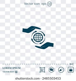 Vector icon made on a Light background