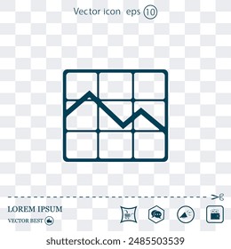 Icono de Vector hecho en un fondo claro