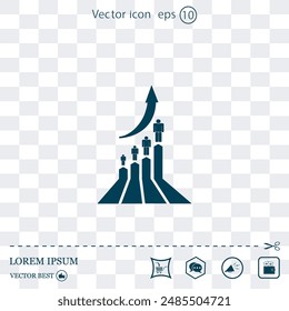 Icono de Vector hecho en un fondo claro