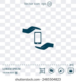Vector icon made on a Light background