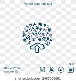 Icono de Vector hecho en un fondo claro