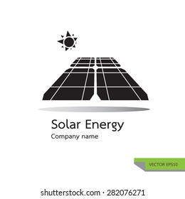 vector icon made from photovoltaic module  symbols. solar energy logo design concept.