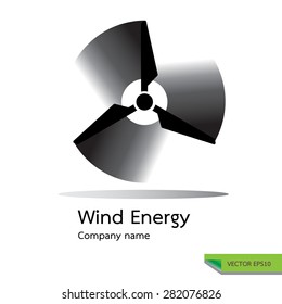 vector icon made  wind turbine symbols. wind energy logo design concept.