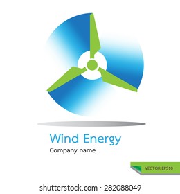 vector icon made  wind turbine symbols. wind energy logo design concept.
