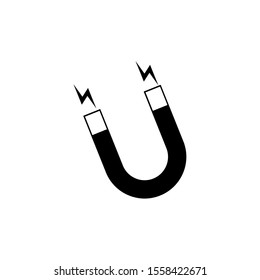 Vector icon of magnet on epa 10 with a white background
