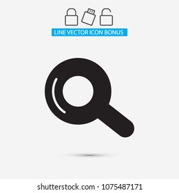 Vector icon magnifier 10 EPS