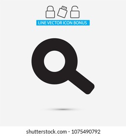 Vector icon magnifier 10 EPS