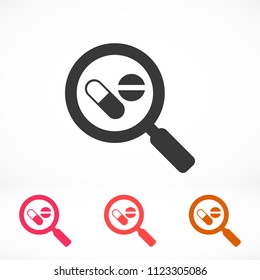 Vector icon magnifier 10 EPS
