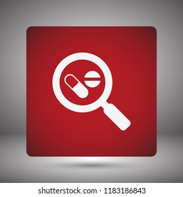 Vector icon magnifier 10 EPS