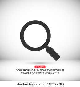Vector icon magnifier 10 EPS