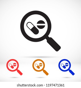Vector icon magnifier 10 EPS