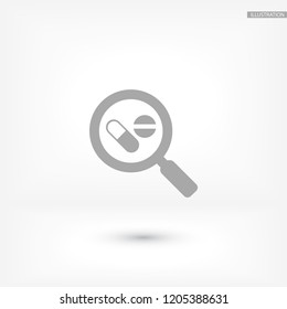 Vector icon magnifier 10 EPS