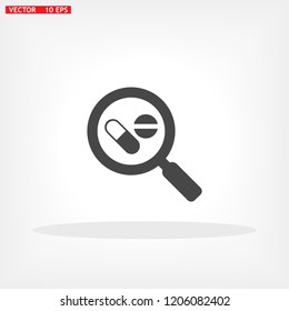 Vector icon magnifier 10 EPS