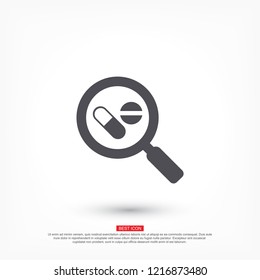 Vector icon magnifier 10 EPS