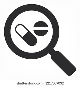 Vector icon magnifier 10 EPS