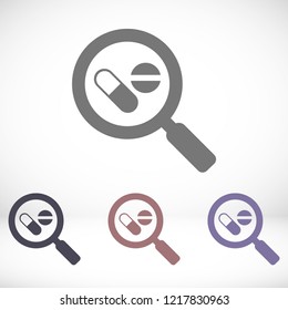 Vector icon magnifier 10 EPS