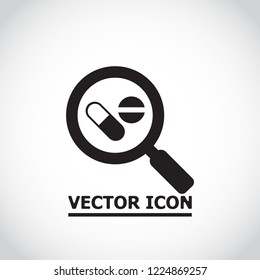 Vector icon magnifier 10 EPS
