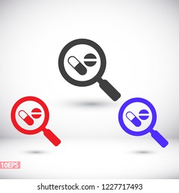 Vector icon magnifier 10 EPS