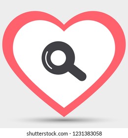 Vector icon magnifier 10 EPS
