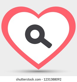 Vector icon magnifier 10 EPS