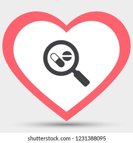 Vector icon magnifier 10 EPS