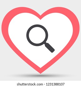 Vector icon magnifier 10 EPS