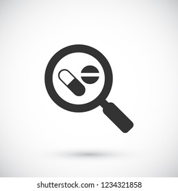 Vector icon magnifier 10 EPS