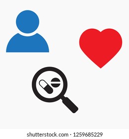 Vector icon magnifier 10 EPS