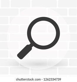 Vector icon magnifier 10 EPS