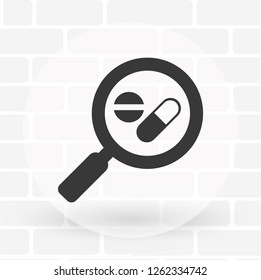 Vector icon magnifier 10 EPS