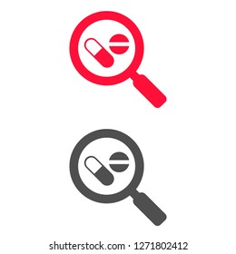 Vector icon magnifier 10 EPS
