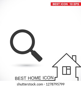 Vector icon magnifier 10 EPS
