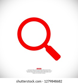 Vector icon magnifier 10 EPS