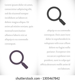 Vector icon magnifier 10 EPS