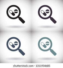 Vector icon magnifier 10 EPS