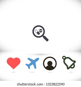 Vector icon magnifier 10 EPS