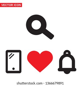 Vector icon magnifier 10 EPS