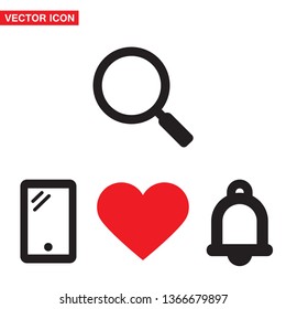 Vector icon magnifier 10 EPS