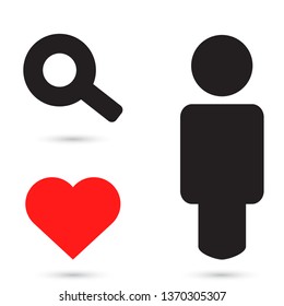 Vector icon magnifier 10 EPS